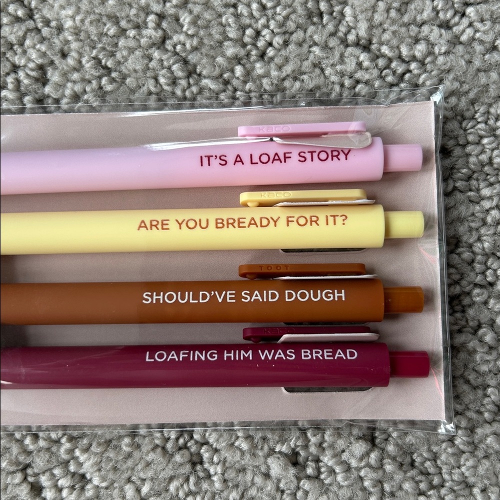 Talking Out of Turn "Loaf of My Life" Jotter Pen Set NEW - Picture 4 of 6